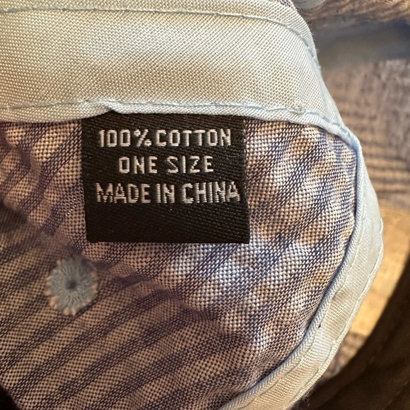 Lacrosse Unlimited Striped Hat Whale Logo Front Blue White Adjustable Back - Picture 6 of 6